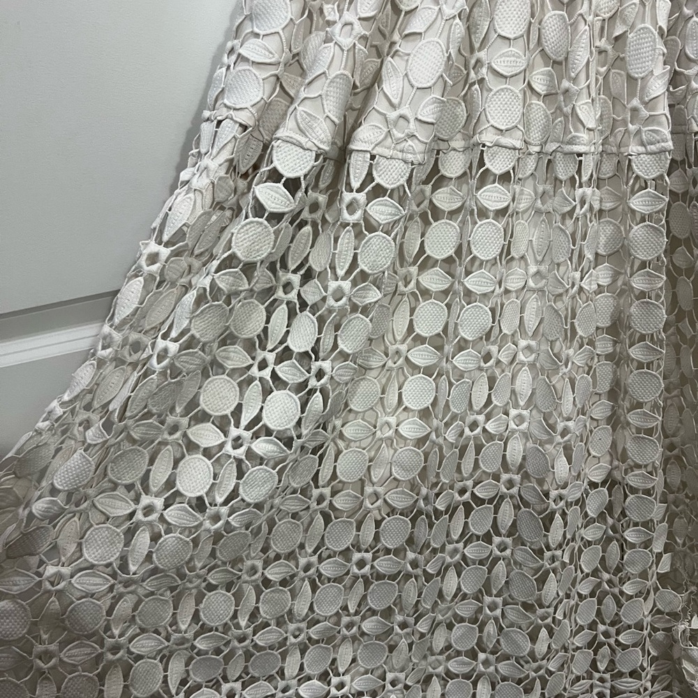 Nicholas White Tiered Lace Dress Size 2 US $695 - Picture 4 of 9